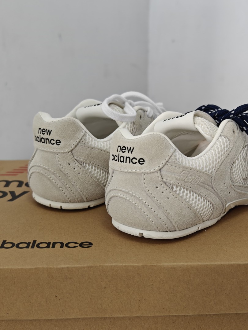 Женские замшевые белые кроссовки New Balance Miu Miu