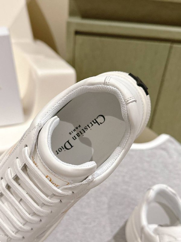 Женские кожаные кроссовки Christian Dior Star белые