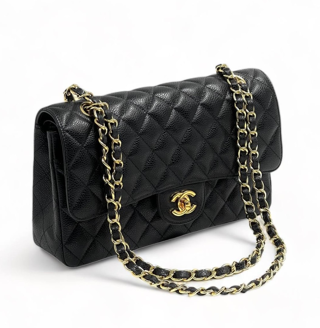 Кожаная сумка Chanel 11.12 Medium Classic черная Flap Bag