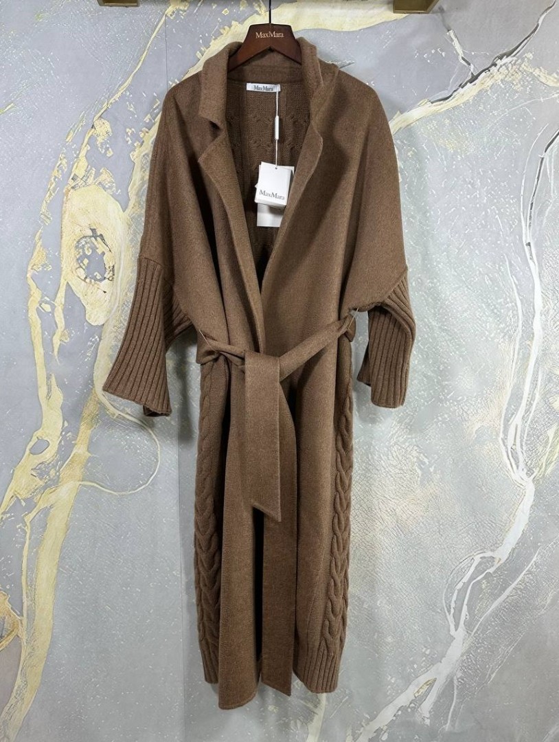 Коричневое женское пальто - кардиган Max Mara