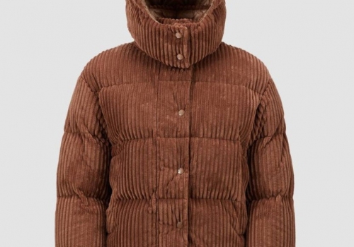 Женский коричневый короткий пуховик Moncler