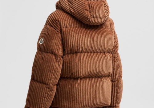 Женский коричневый короткий пуховик Moncler