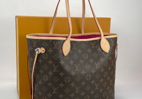 Женская сумка-тоут Louis Vuitton NeverFull ММ коричневая канва