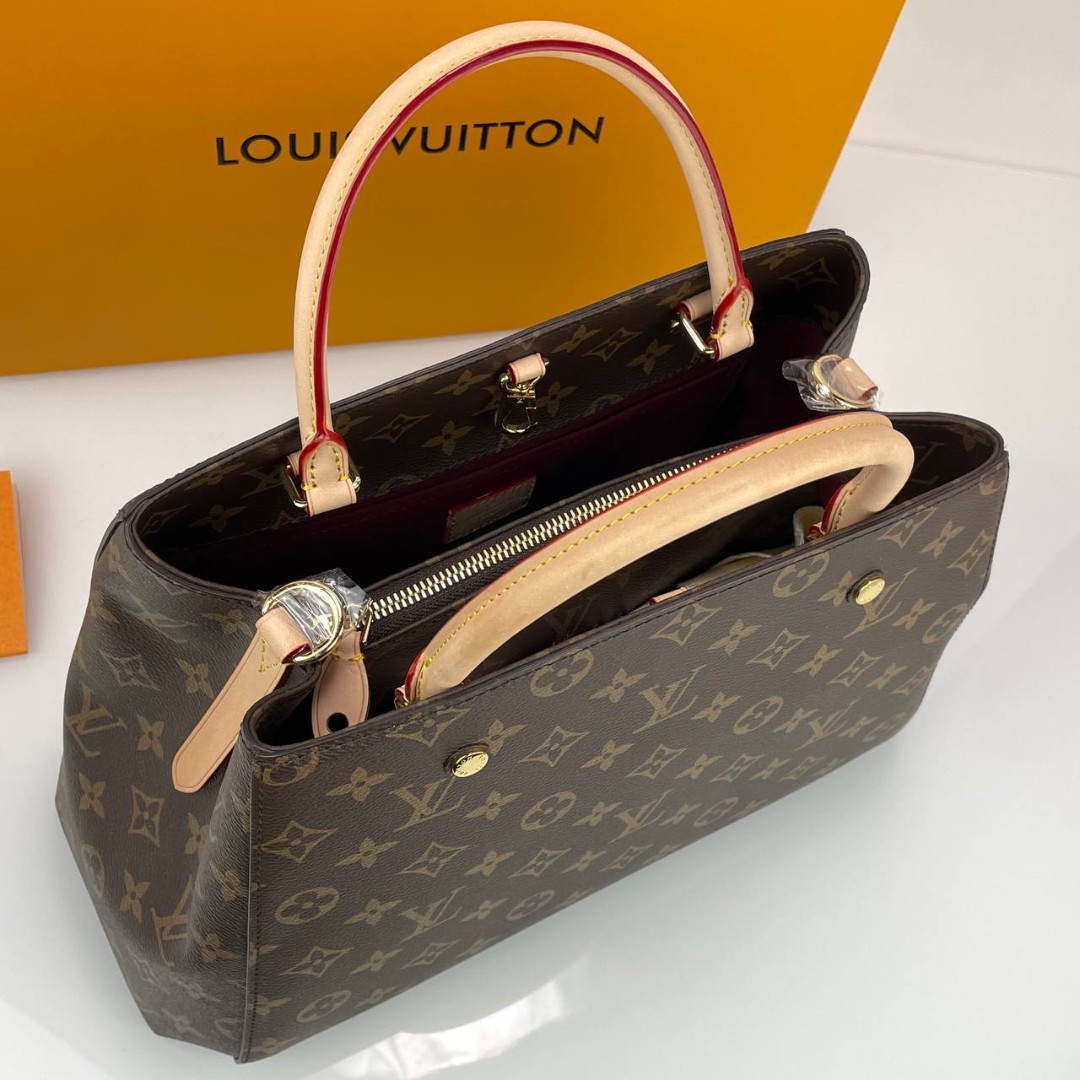 Женская сумка Louis Vuitton Monogram Montaigne MM коричневая