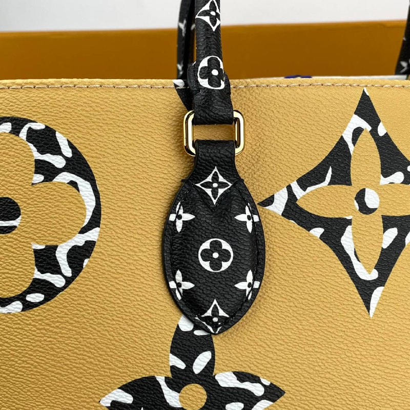 Женская сумка Louis Vuitton Onthego GM белая с желтым