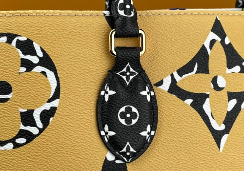 Женская сумка Louis Vuitton Onthego GM белая с желтым