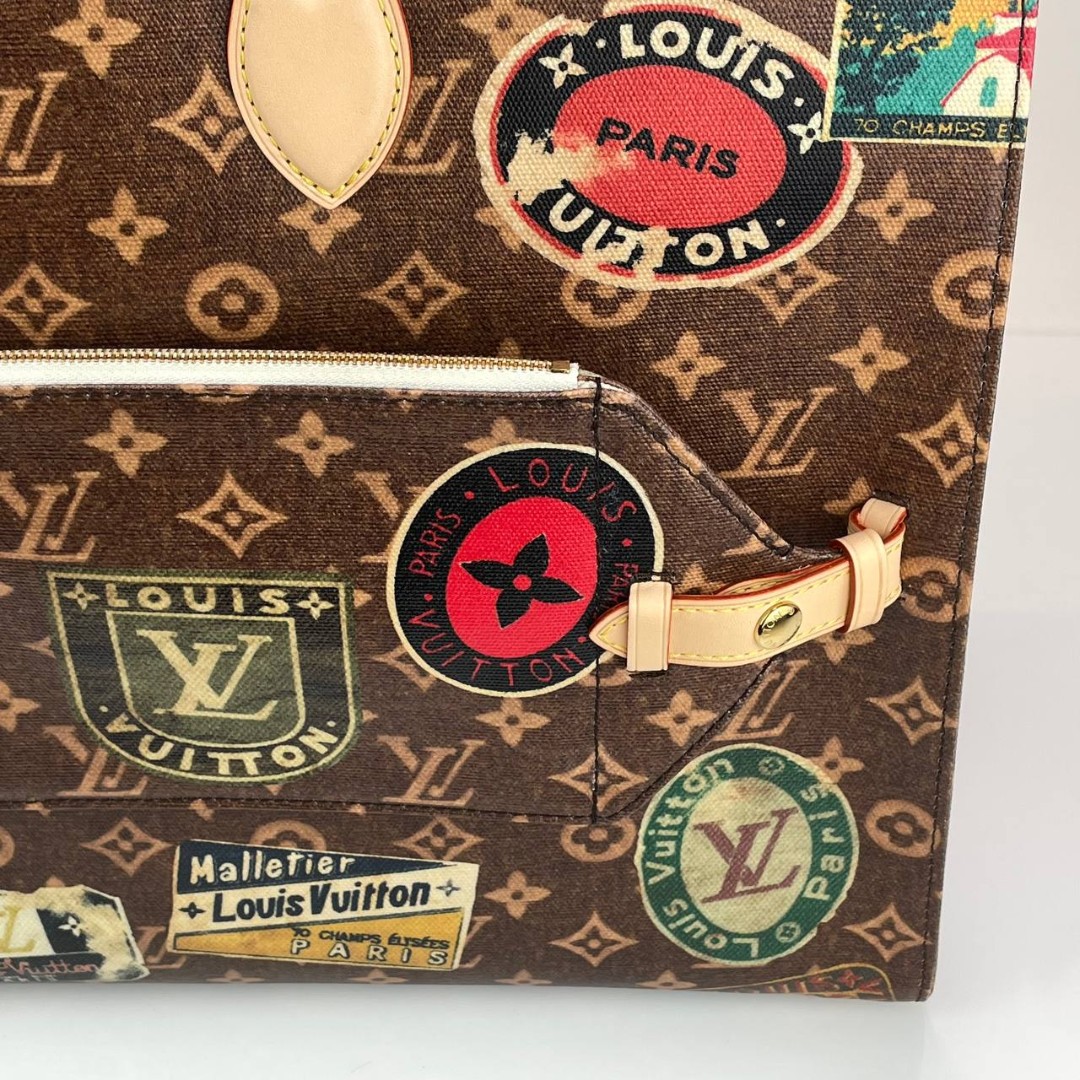 Женская сумка Louis Vuitton Onthego GM коричневая канва