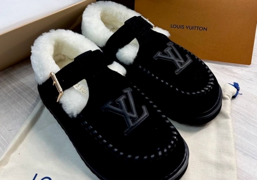 Женские зимние черные туфли Louis Vuitton Colorado Comfort