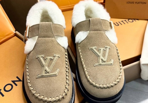 Женские зимние бежевые туфли Louis Vuitton Colorado Comfort