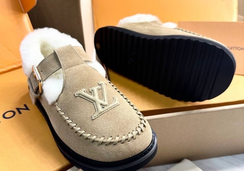 Женские зимние бежевые туфли Louis Vuitton Colorado Comfort