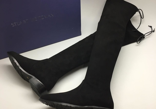 Ботфорты Stuart Weitzman Black ЗАМША