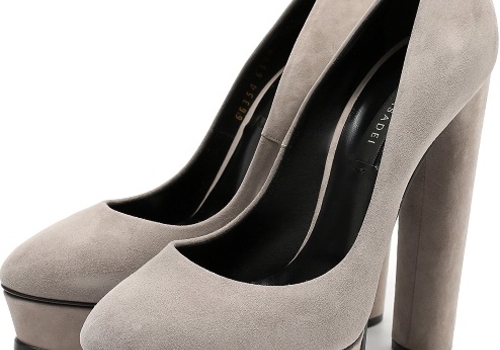 Женские замшевые туфли на платформе и высоком каблуке Casadei