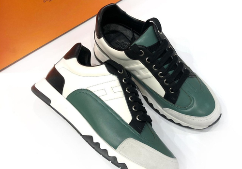 Женские летние кроссовки Hermes Sneakers зеленые