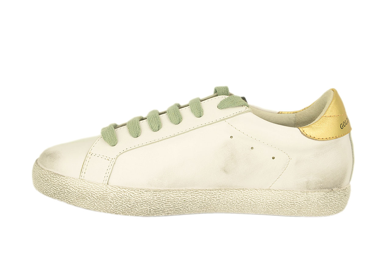 Кеды Golden Goose Deluxe Brand белые с золотым