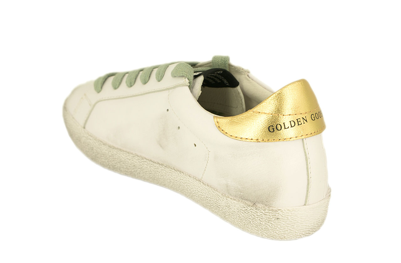 Кеды Golden Goose Deluxe Brand белые с золотым