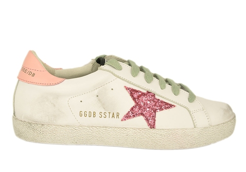 Кеды Golden Goose Deluxe Brand белые с розовым