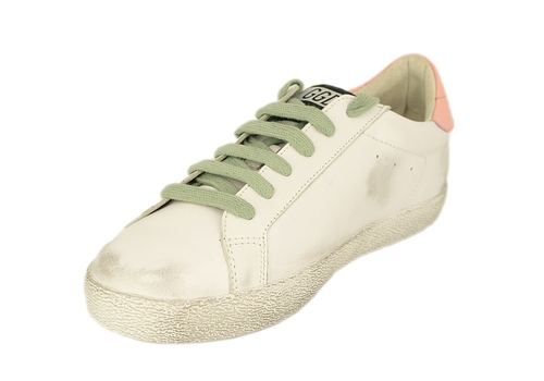 Кеды Golden Goose Deluxe Brand белые с розовым