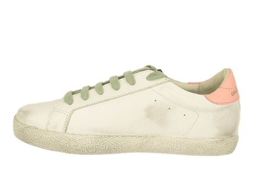 Кеды Golden Goose Deluxe Brand белые с розовым