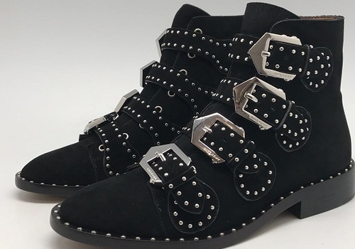 Женские осенние замшевые ботинки Givenchy черные