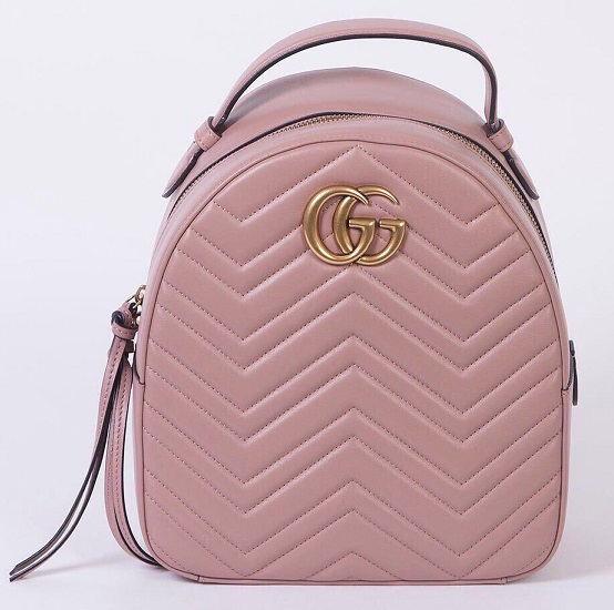 Женский кожаный рюкзак Gucci Marmont лиловый