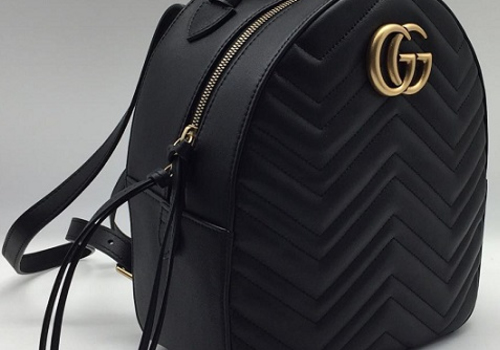 Женский кожаный рюкзак Gucci Marmont черный