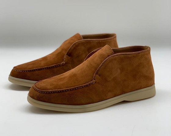 Замшевые ботинки Loro Piana коричневые