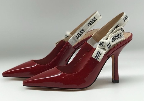 Женские туфли Christian Dior бордовые