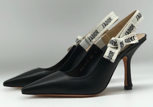Женские туфли Christian Dior кожаные черные