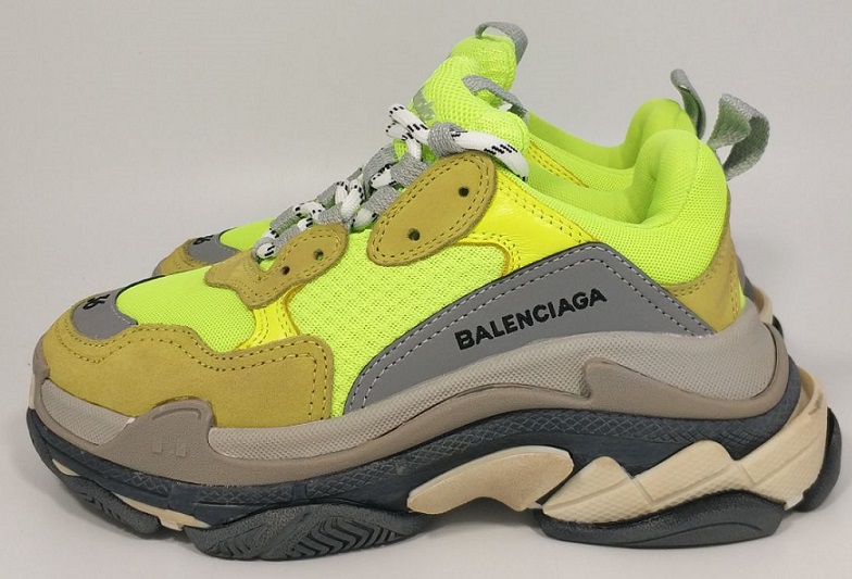 Женские кроссовки Balenciaga Triple S кожаные салатовые