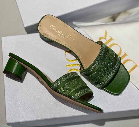 Босоножки Christian Dior зеленые