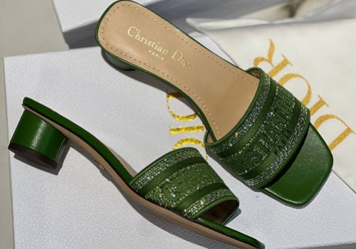 Босоножки Christian Dior зеленые