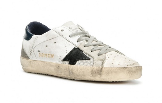 Кеды Golden Goose Superstar белые комбинированные с черной звездой