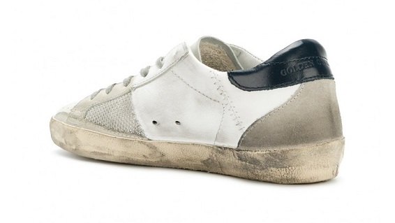 Кеды Golden Goose Superstar белые комбинированные с черной звездой