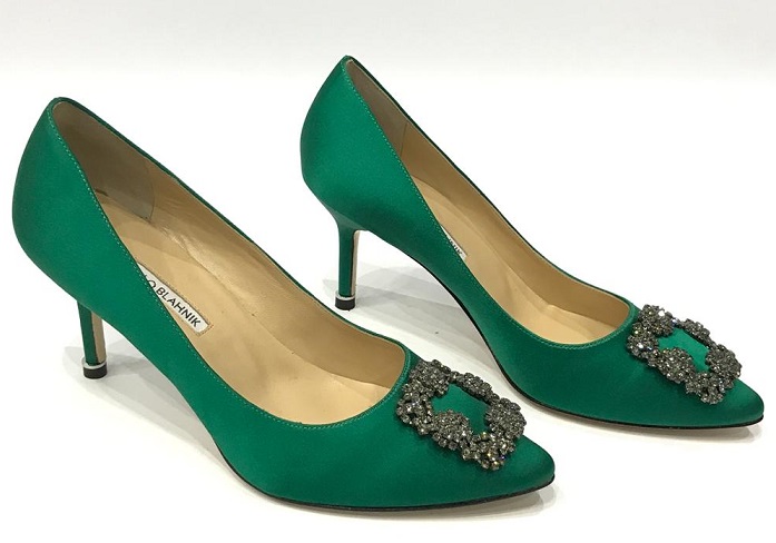 Туфли женские Manolo Blahnik зеленые