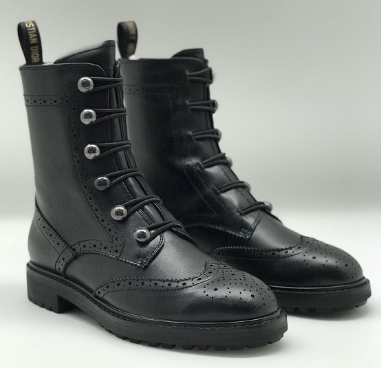 Женские ботинки Christian Dior черные кожаные