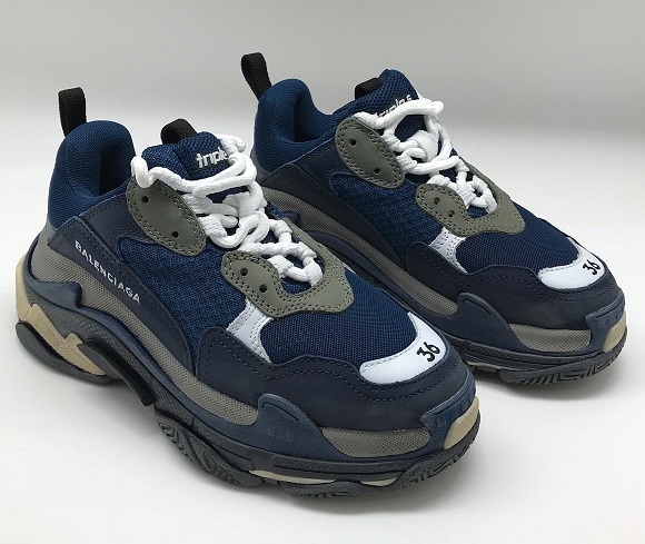 Кроссовки Balenciaga Triple S синие с черным