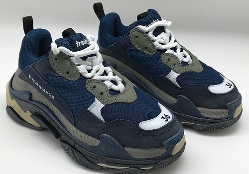 Кроссовки Balenciaga Triple S синие с черным