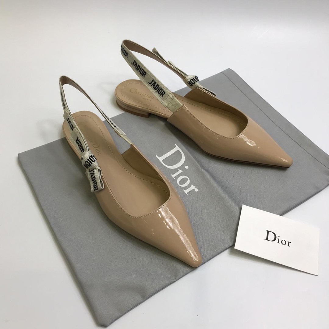 Бежевые лаковые босоножки Christian Dior J'Adior