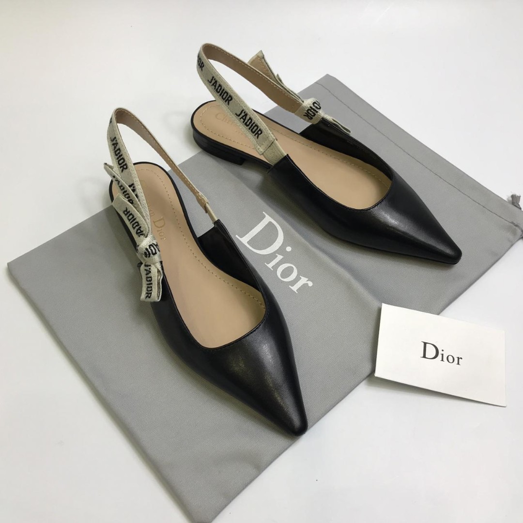 Черные кожаные босоножки Christian Dior J'Adior