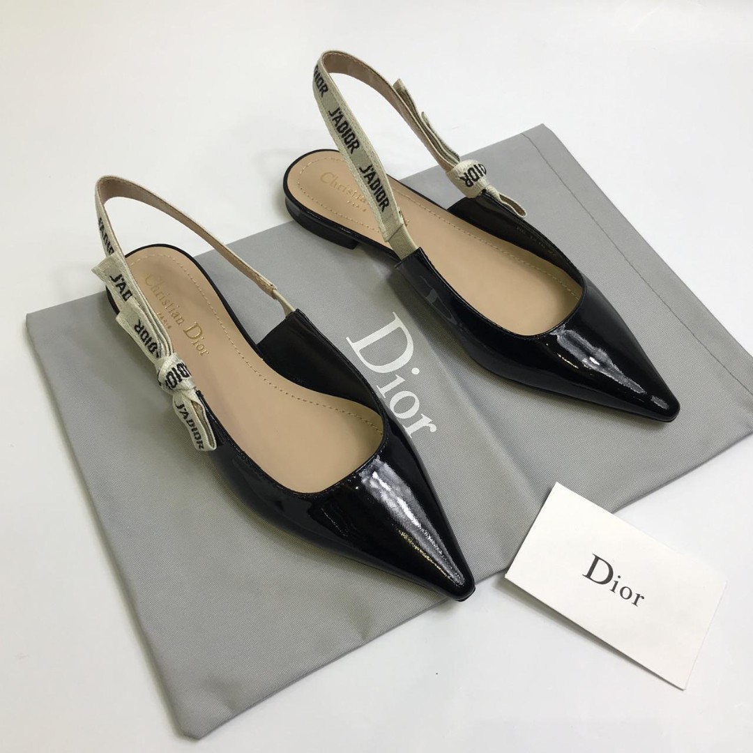 Черные лаковые босоножки Christian Dior J'Adior