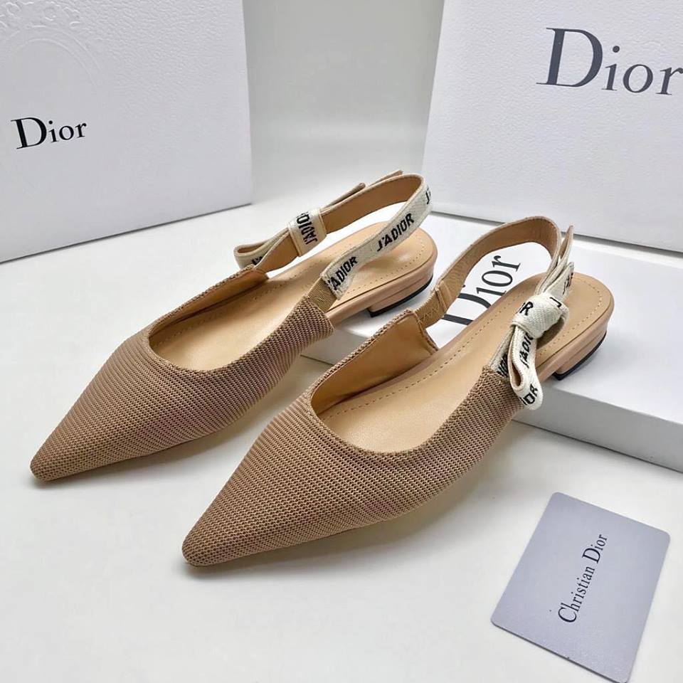 Босоножки бежевые Christian Dior J'Adior без каблука
