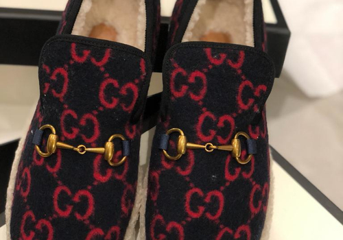 Женские лоферы зимние Gucci