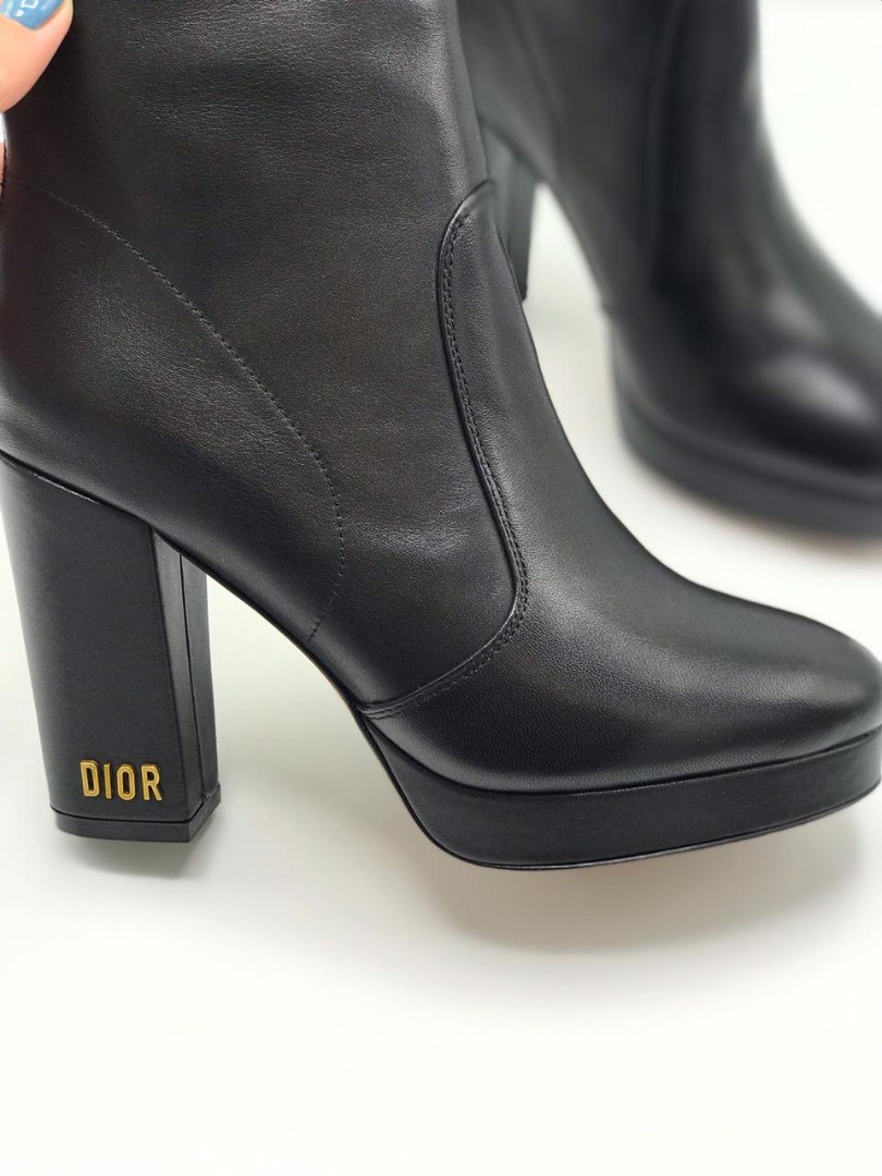 Черные кожаные сапоги Christian Dior D-Rise