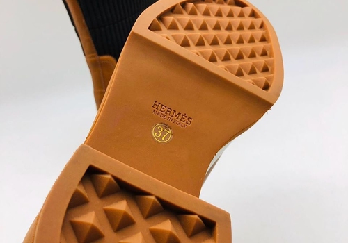 Hermes женские ботинки коричневые