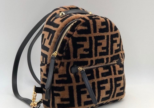 Женский рюкзак FENDI коричневый