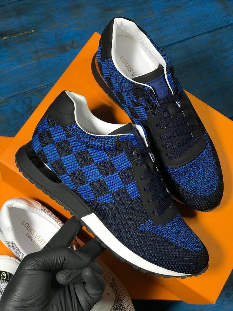 Мужские синие кроссовки Louis Vuitton Run Away