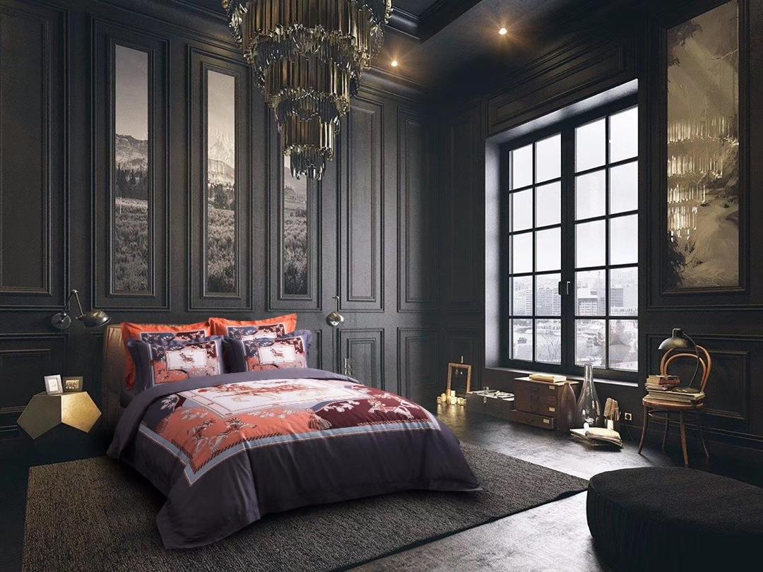 спальня темная в классическом стиле