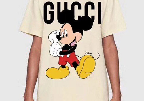 Белая футболка Gucci Disney с Микки Маусом