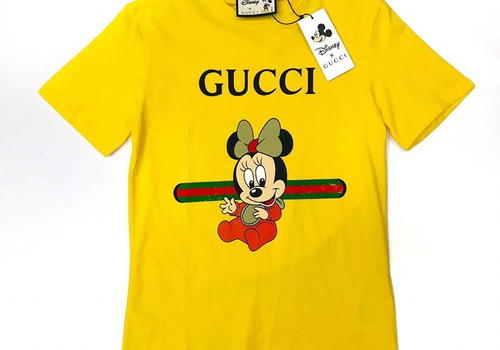 Желтая футболка Gucci Disney с Микки Маусом