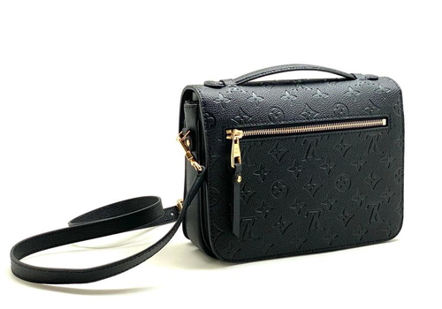 Черная кожаная сумка Louis Vuitton Pochette Metis